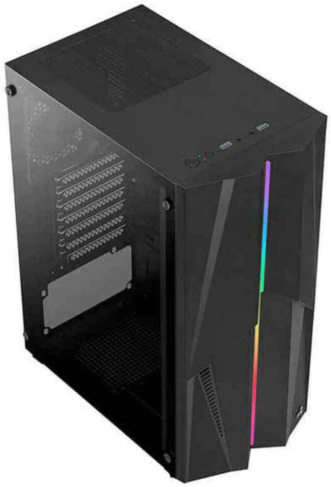 Aerocool MECHA, ATX PC-Gehäuse, ARGB Front, Gehärtetes Glas, Lüfter 12cm Schwarz MECHA