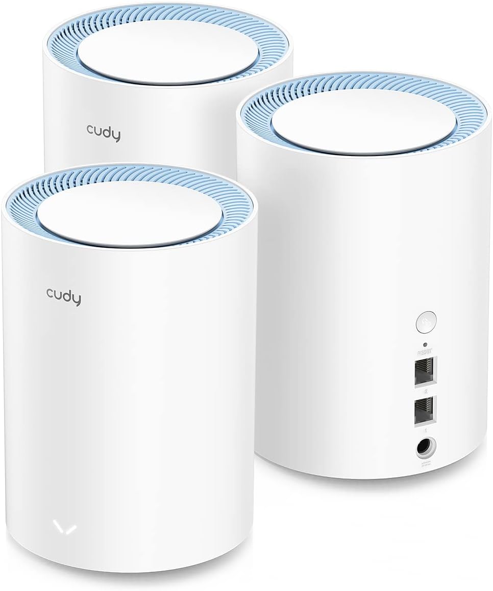 Cudy AC1200 Whole Home Mesh-WLAN-System, AC1200 Dualband-WLAN-Router, Range Extender, VPN, DNS über