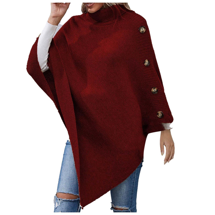 Ansenesna Warmer Poncho Damen Winter Lang Strick Ponchos & Capes Für Damen Asymmetrisch Poncho Feins
