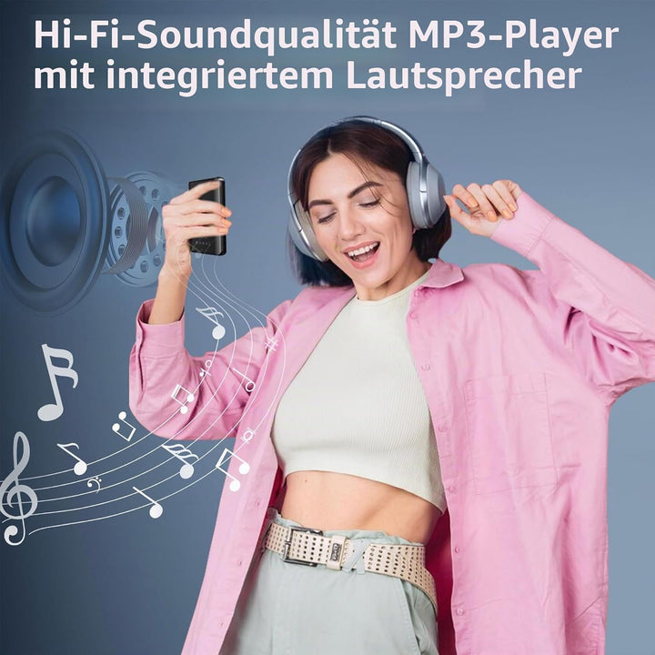 64 GB MP3 Player Bluetooth 5.3 Portable 2,8” Touchscreen Music Player mp3-player Kinder mit Lautspre