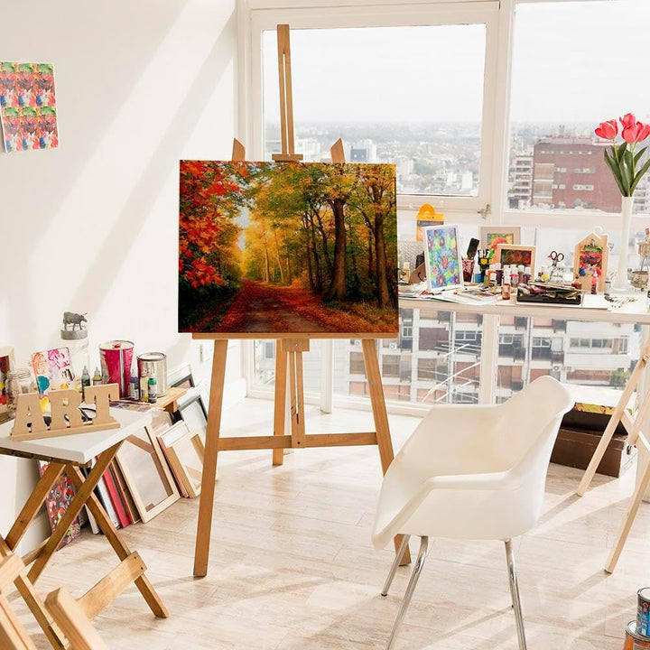 Artnapi Malen nach Zahlen Erwachsene mit Rahmen | DIY Handgemalt | Natur - Herbstwald | Kit für Anfä