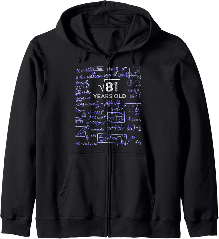 Quadratwurzel von 81 9. Geburtstag 9 Jahre alt Geschenk Kapuzenjacke