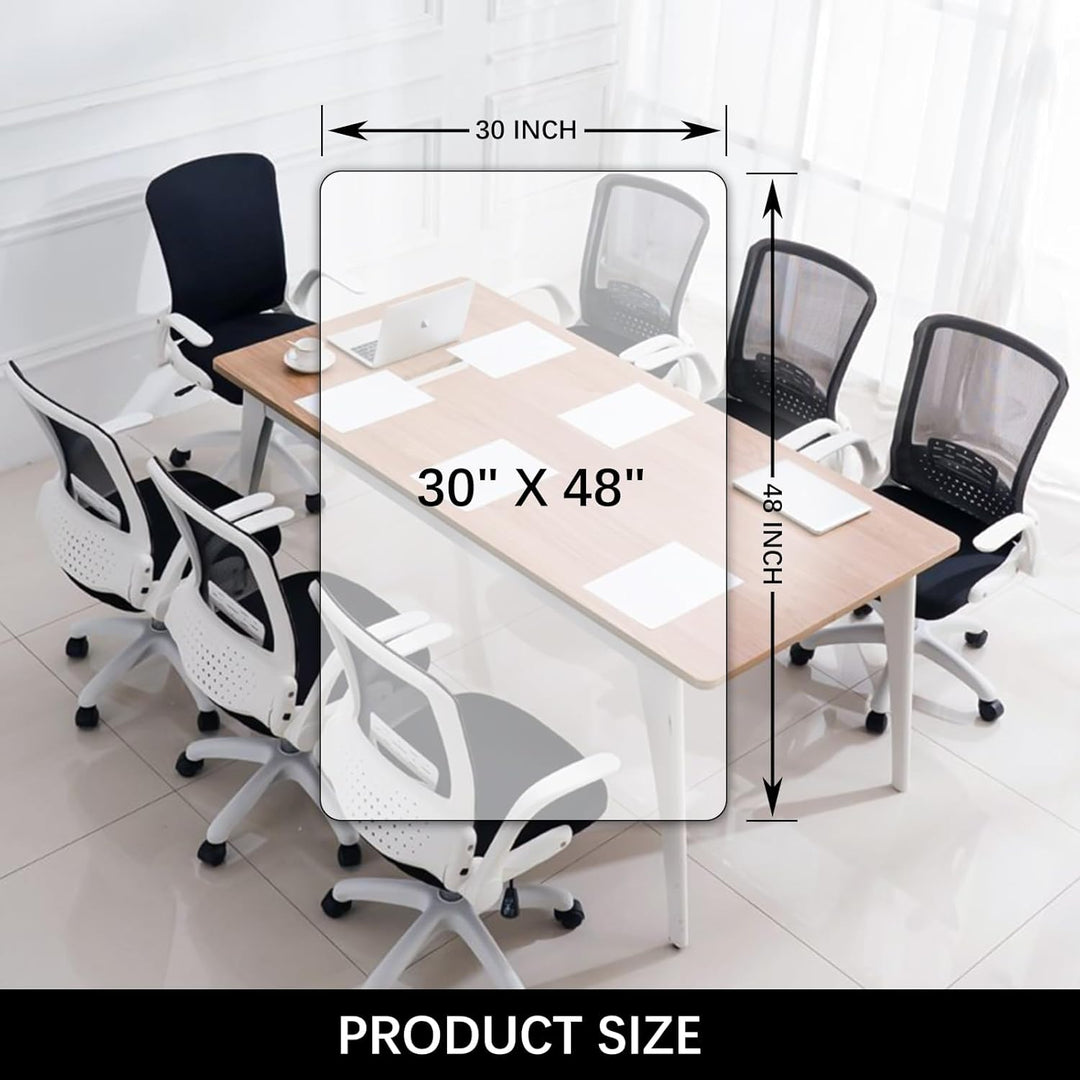 Kuyal Clear Stuhlmatte für Harte Böden76x120cm transparente Fussmatten Holz- / Fliesenschutzmatte fü