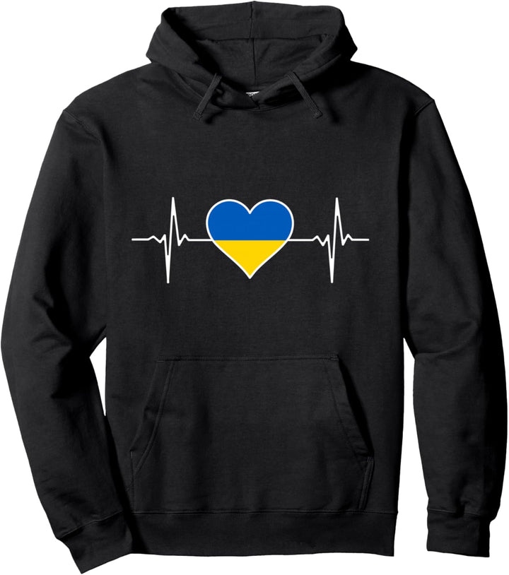 Ukraine Flagge Herz Wurzeln Urlaub Ukrainisch Pullover Hoodie