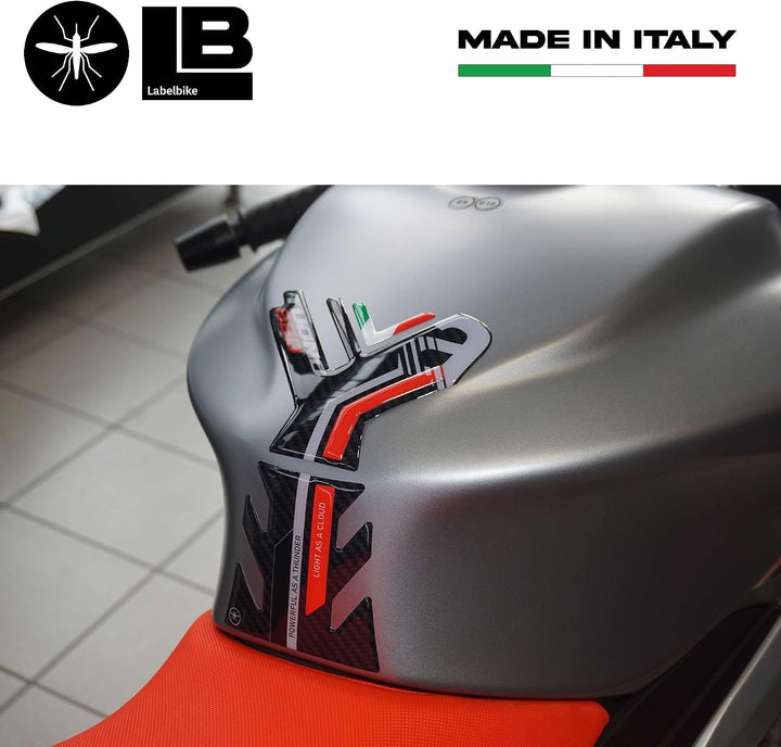 LABELBIKE 3D Aufkleber Motorrad Tankpad kompatibel mit Aprilia | Tuono 660 2021-2025, Harzschutz, Kr