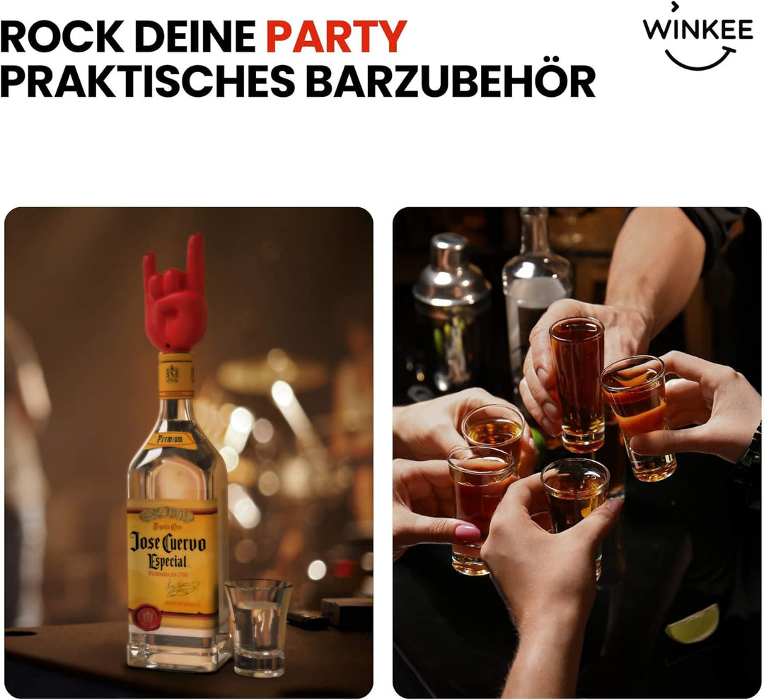 Rock Hand Spirituosen Ausgiesser I Ausgiesser für Ölflasche I Flaschenverschluss aus Silikon
