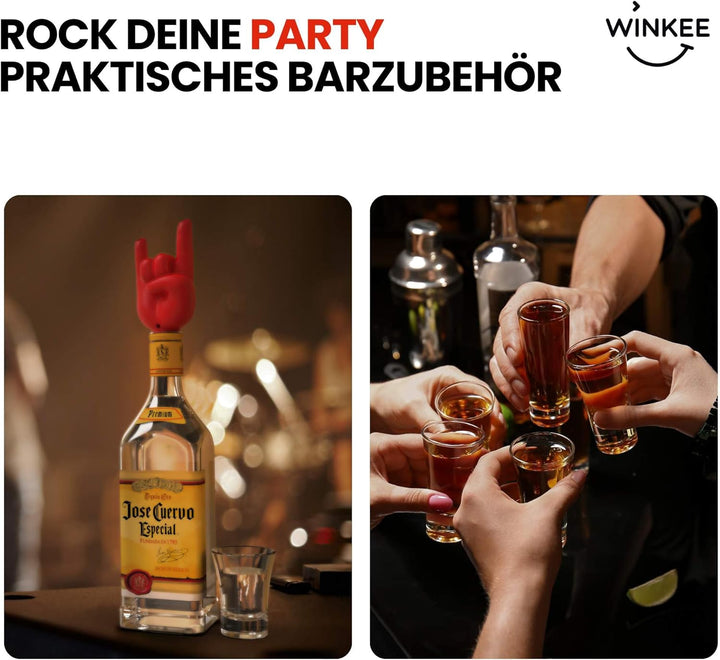 Rock Hand Spirituosen Ausgiesser I Ausgiesser für Ölflasche I Flaschenverschluss aus Silikon