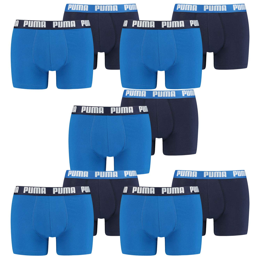 PUMA Herren Boxershorts Unterhosen 100004386 10er Pack, Wäschegrösse:XL, Artikel:-420 True Blue