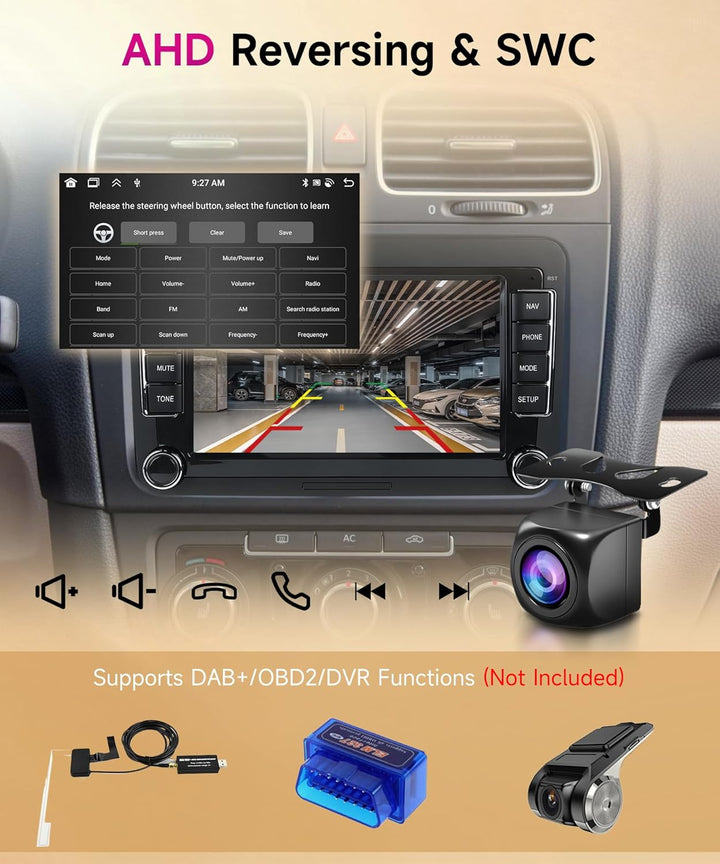 6G+128G 8 Core Wireless Carplay Android Autoradio für VW Golf 5 6 Passat Polo Tiguan Touran Caddy Sk