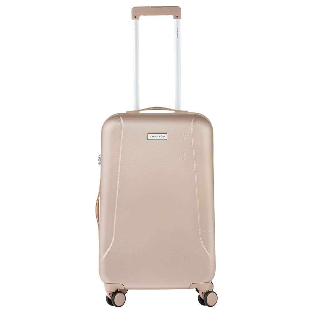 CarryOn Skyhopper TSA Reisekoffer 68cm - Hartschalen Koffer mit OKOBAN Champagner Champagne M, Champ