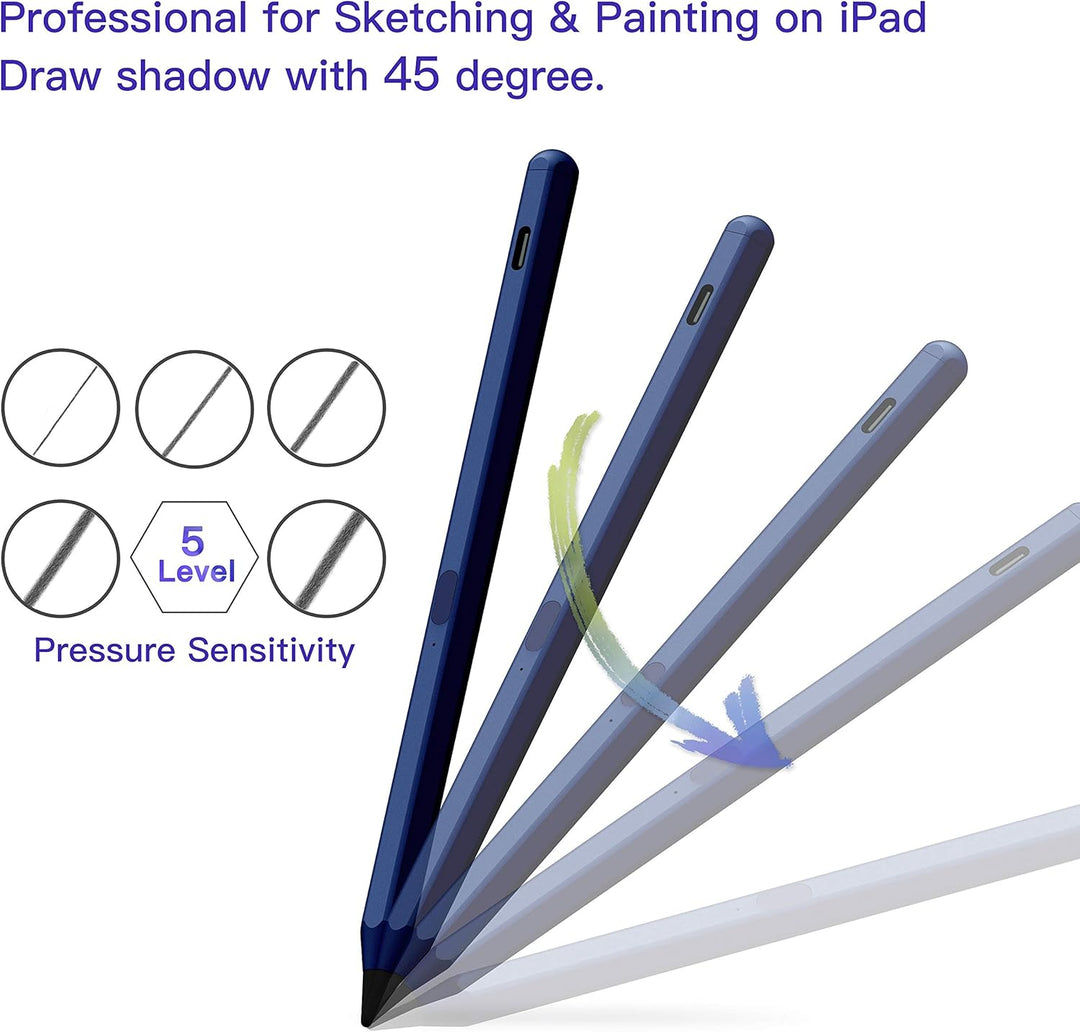 Stylus Stift für Apple iPad(2018-2023),Mit Neigung&Palm Rejection&Magnetic Adsorption Eingabestifte
