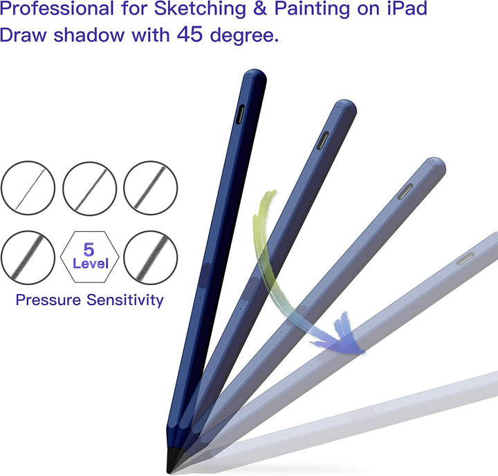 Stylus Stift für Apple iPad(2018-2023),Mit Neigung&Palm Rejection&Magnetic Adsorption Eingabestifte