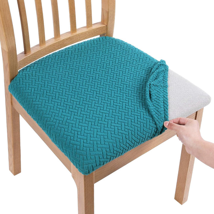 Homaxy Stuhlbezug Sitzfläche 6er Set, Stretch Bezug für Stühle Sitzbezüge für Esszimmerstühle Abwasc
