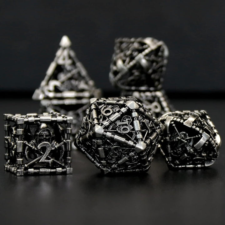 DND WürfelSet Rollenspiel, Polyedrische Dice Set D&amp;D Würfel Set Metall für Brettspiel Dungeons and D