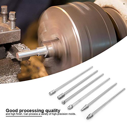6pcs 6mm 1/4"Schaft Aluminium Rotary Burr Extra Long 150mm Fräser 154mm, 160mm, 164mm, 166mm, 167mm,