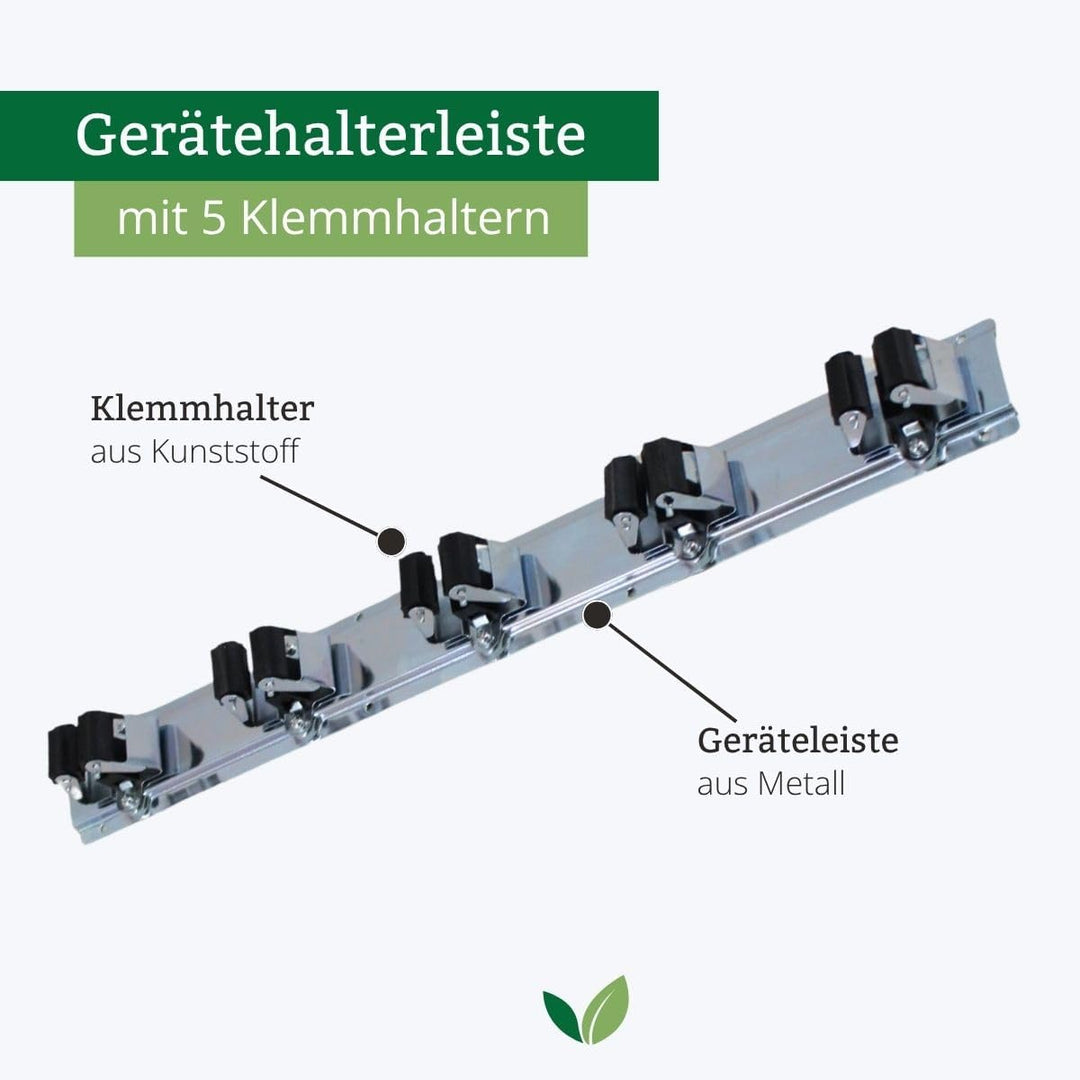 Galaflor Geräteleiste aus Metall mit 5 Klemmen (Kunststoff), Masse: 50x50 cm, Halterung für Geräte u