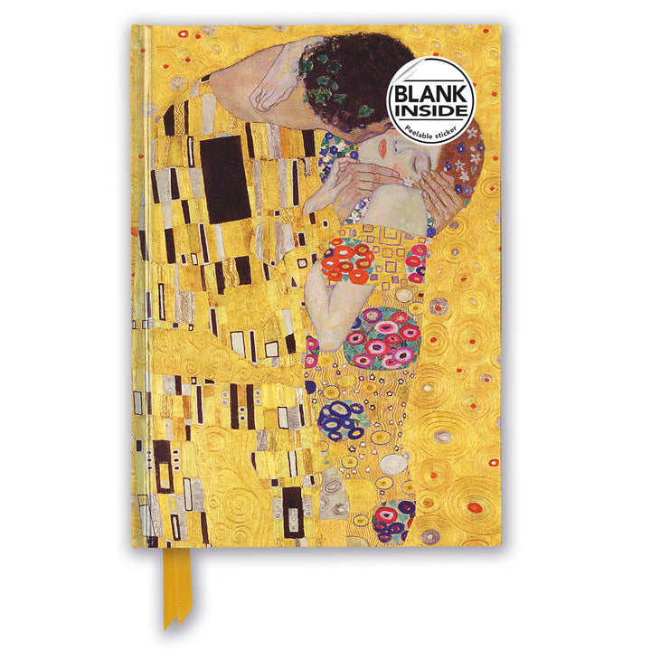 Premium Notizbuch Blank DIN A5: Gustav Klimt, Der Kuss: Unser hochwertiges Blankbook mit festem, kün