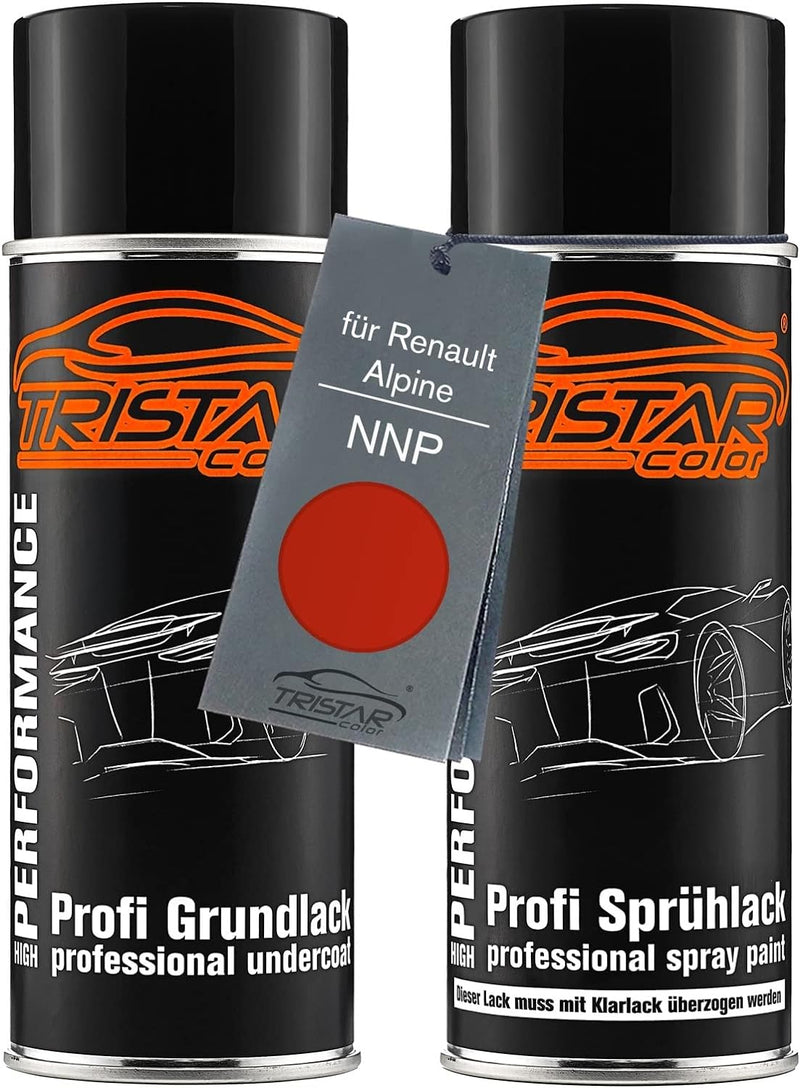 TRISTARcolor Autolack Spraydosen Set für Renault/Alpine NNP Rouge Flamme Nacre/Vlamrood Nacre Grundl