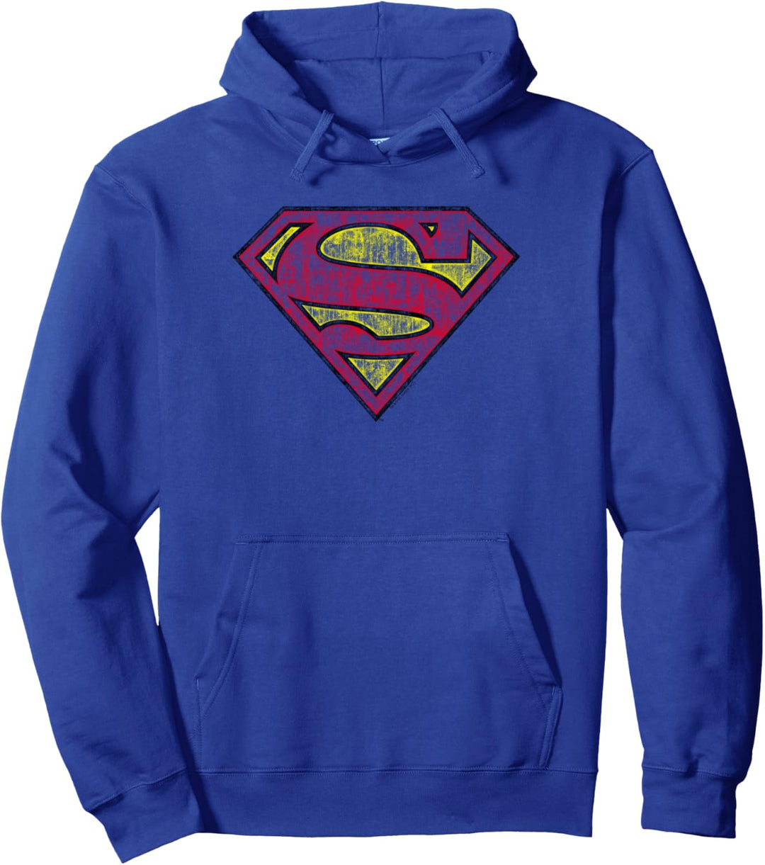Superman Tattered Shield Pullover Hoodie