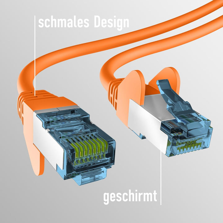 EFB-Elektronik - CAT. 7 Netzwerkkabel bis zu 10 Gbit - 50 m LAN Kabel Ethernet Kabel Patchkabel mit
