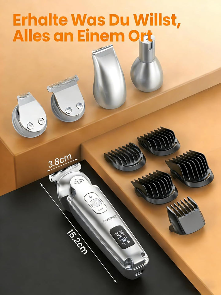 oneisall 4 in 1 Leise Schermaschine Hund Katze, 3-Gang Pfotentrimmer für Hunde bis zu 7000RPM, IPX7