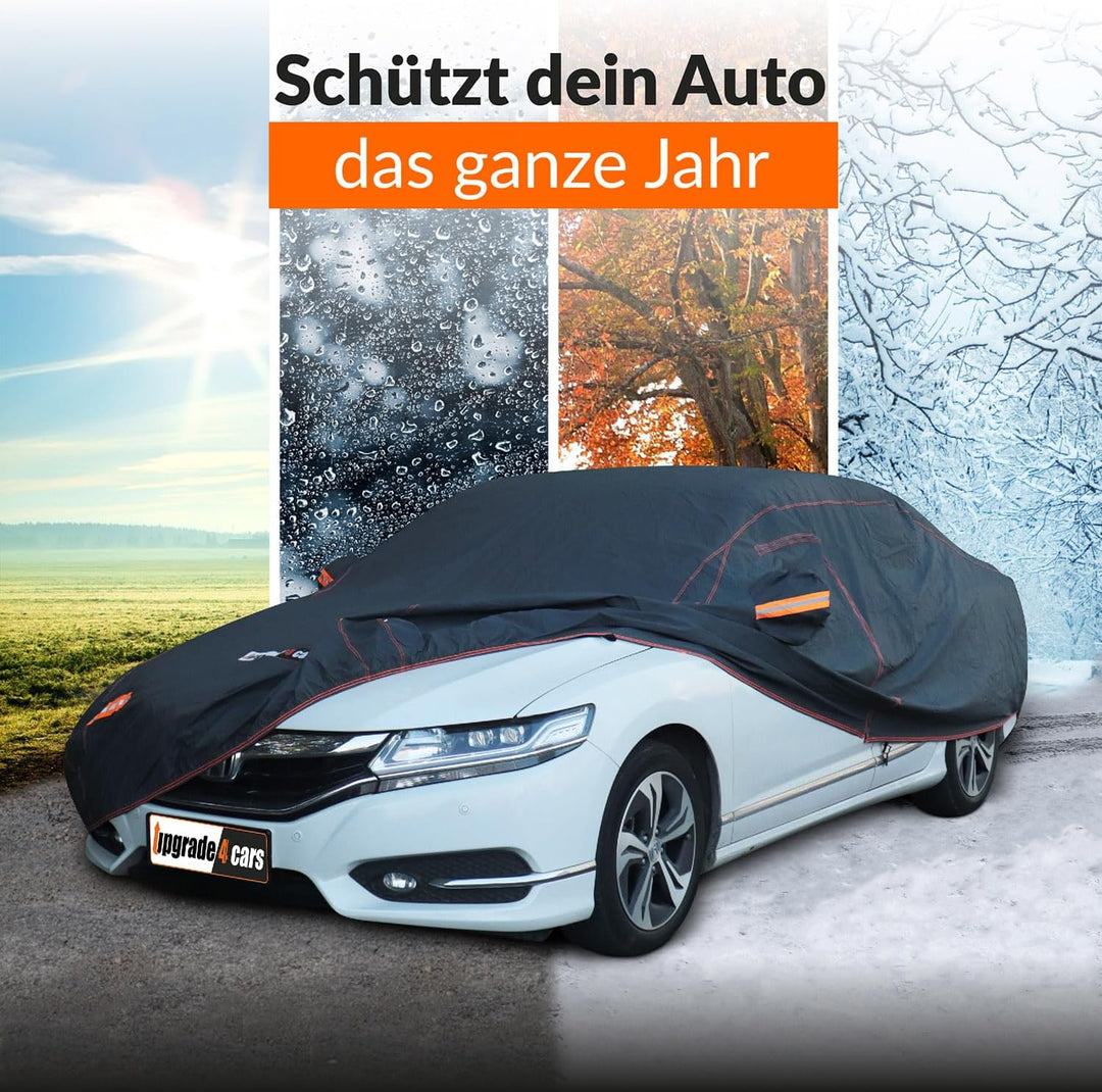 Upgrade4cars Autoabdeckung Outdoor Vollgarage atmungsaktiv &amp; wasserdicht | Auto Abdeckplane Komplett