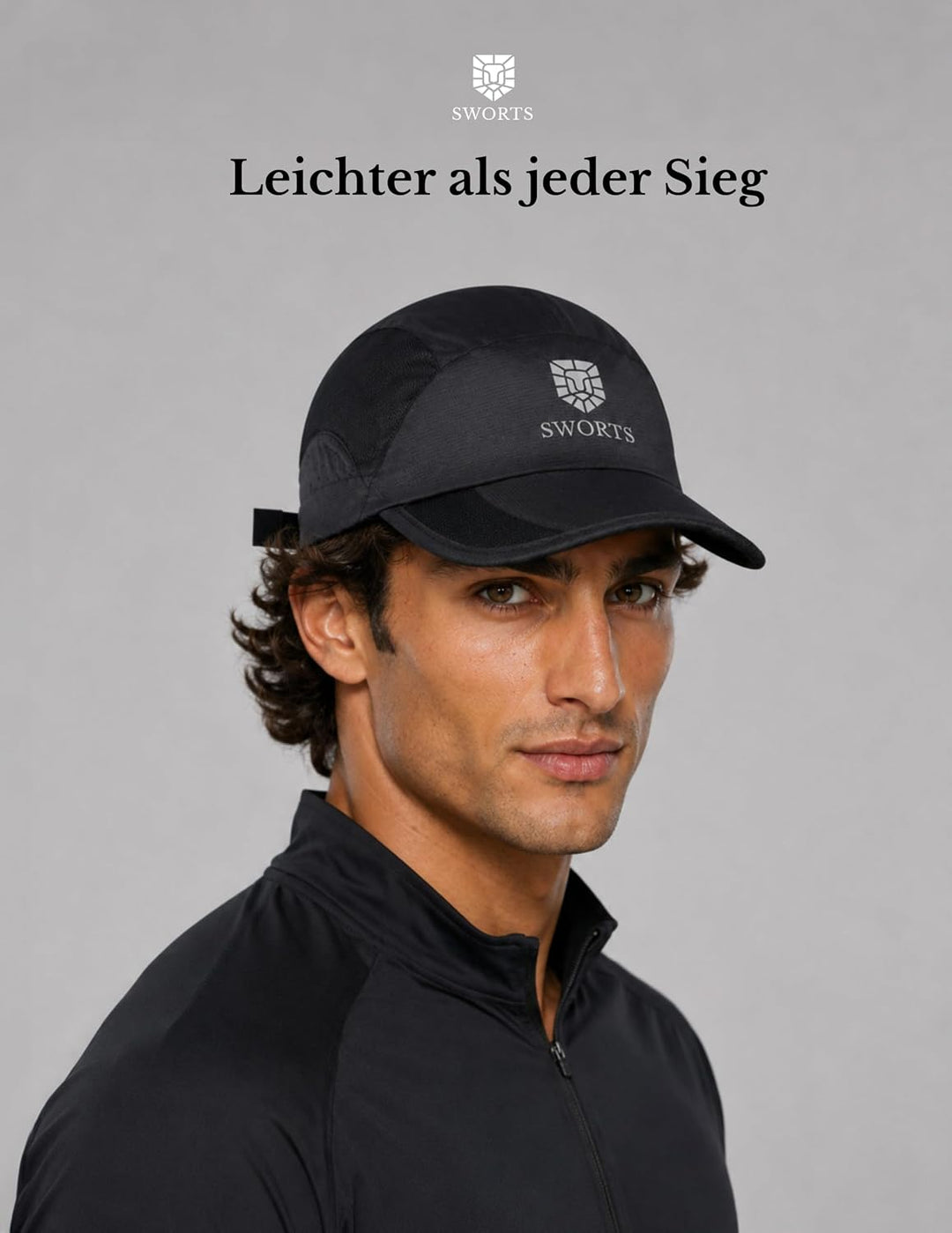 SWORTS HeadUp Running Cap (Light) Ultradünne Laufkappe mit Atmungsaktivem Mesh (Unisex Basecap Sport