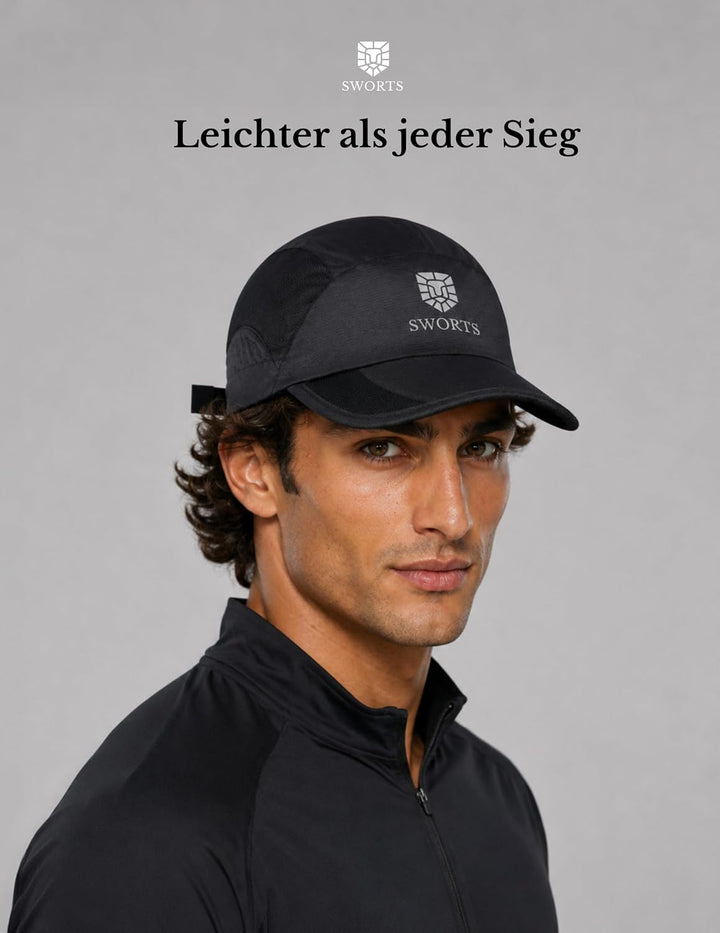SWORTS HeadUp Running Cap (Light) Ultradünne Laufkappe mit Atmungsaktivem Mesh (Unisex Basecap Sport