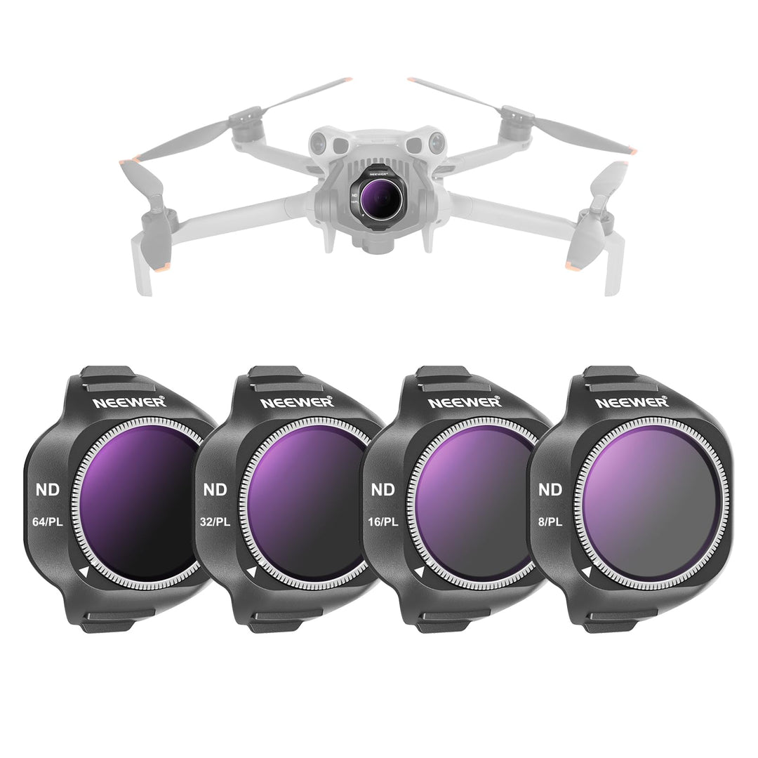 NEEWER ND/PL Filter Set Kompatibel mit DJI Mini 5 Pro Drone Kamera (ND8/PL+ND16/PL+ND32/PL+ND64/PL),