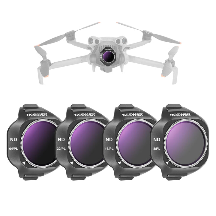 NEEWER ND/PL Filter Set Kompatibel mit DJI Mini 5 Pro Drone Kamera (ND8/PL+ND16/PL+ND32/PL+ND64/PL),
