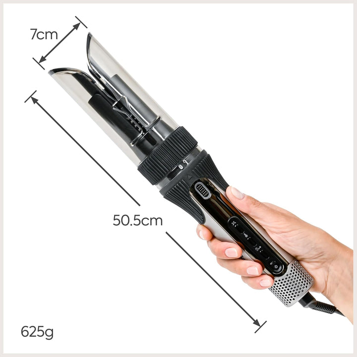 BaByliss Style Secret Air Automatisch Lockenstab – 25mm mit sanfter Wärme &amp; Luftstrom, 48 Styling‑Ko