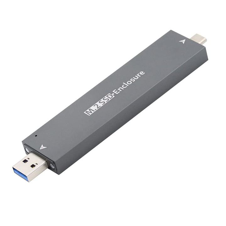 Cablecc Combo Typ-C & USB 3.0 zu NVME M-Key M.2 NGFF SATA SSD PCBA Gehäuse 2280/2242/2230mm Adapter
