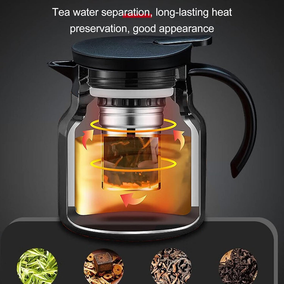 Kaffeekanne, Isolierte Teekanne 1000 Ml Tee Wasser Trennung Abnehmbare Kaffee Teekanne f¨¹r Zuhause