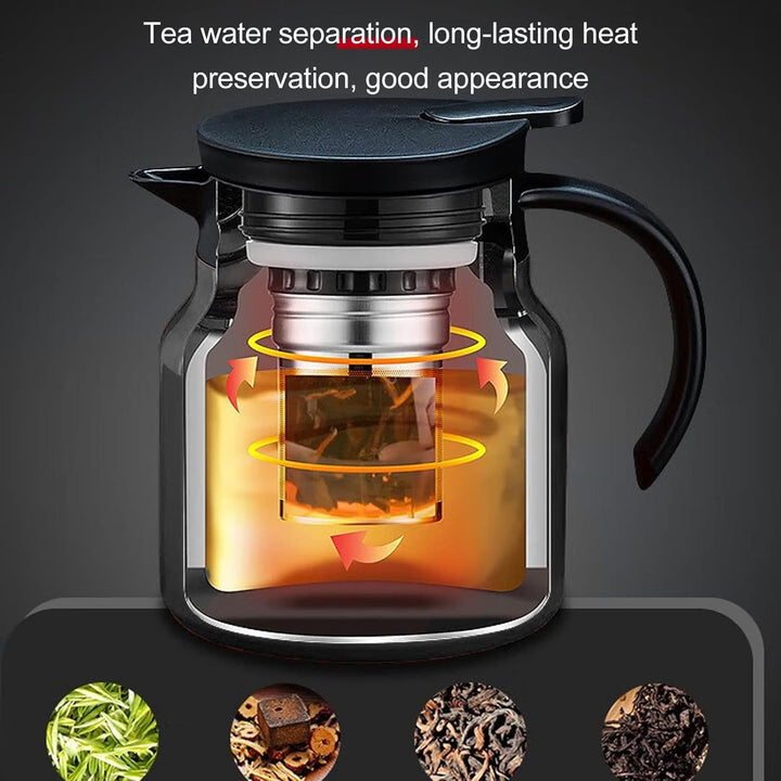 Kaffeekanne, Isolierte Teekanne 1000 Ml Tee Wasser Trennung Abnehmbare Kaffee Teekanne f¨¹r Zuhause