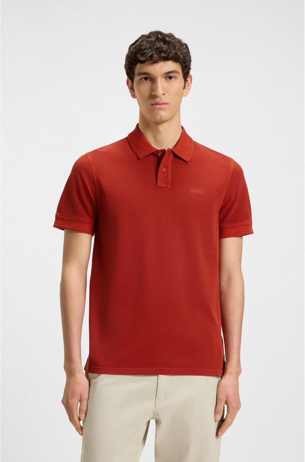 BOSS Herren Prime Polohemd S 842open Orange, S 842open Orange