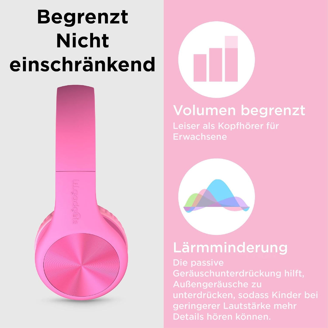 LilGadgets Connect+ Pro Kinderkopfhörer für die Schule – für den Komfort von Kindern entwickelt, fal
