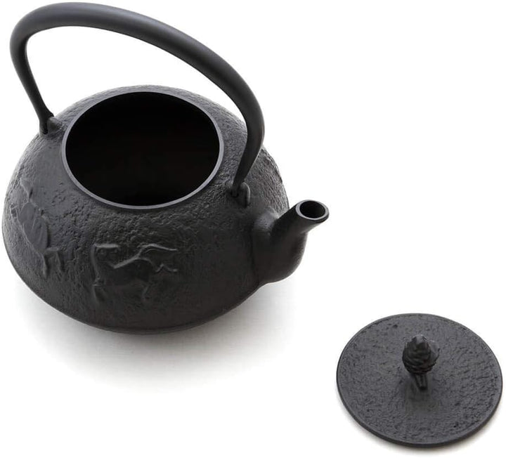 Iwachu Tetsubin Gusseisen, Teekessel Gusseisen Schwarz Uma, 1,5 L Handarbeit. Elektroherd und Gasher