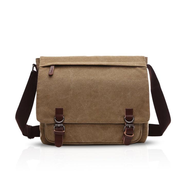 FANDARE Retro Umhängetasche Segeltuch Schultertasche Herren Damen Lehrertasche Briefträgertasche für