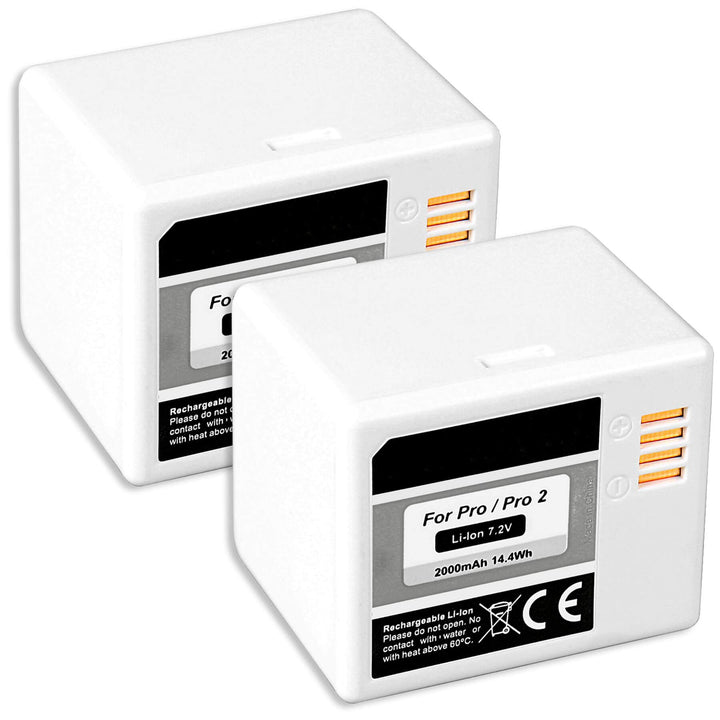 2X Akku kompatibel mit Arlo Pro, Arlo Pro 2 Sicherheitskamera [Li-Ion - 2000 mAh - 7.2V - ersetzt Or