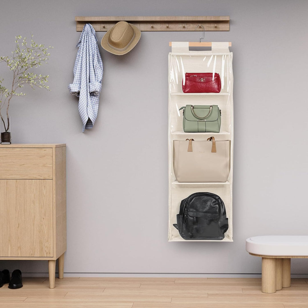 Syeeiex Hängend Handtaschen Aufbewahrung Organizer Mit zips, Kleiderschrank Organizer für Geldbörsen