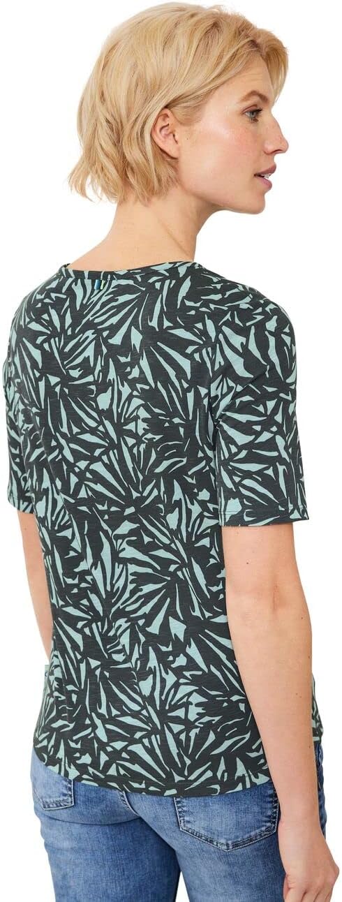 Cecil Damen Tunikashirt mit Alloverprint M Easy Khaki, M Easy Khaki