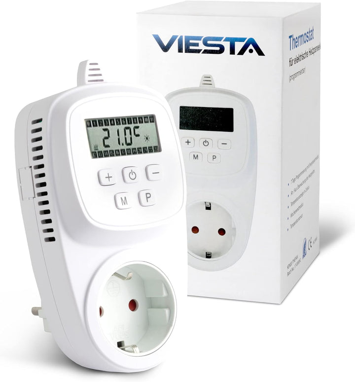 VIESTA TH12 Thermostat Thermostatstecker Steckdosenthermostat für Infrarotheizung Heizpaneele Heizun