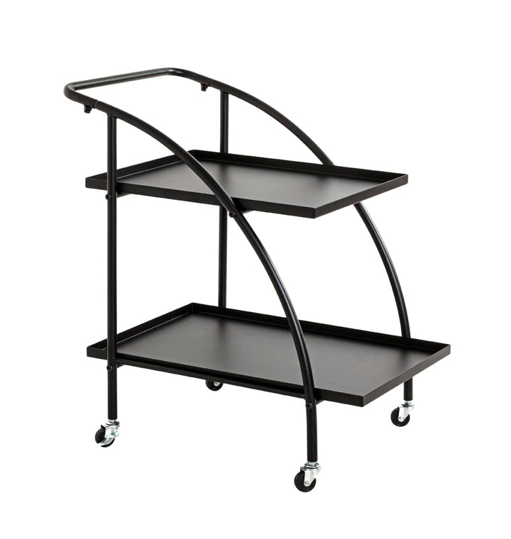 HAKU Servierwagen schwarz, Metall - Masse: B 68 x H 71 x T 42 cm, Style: Modern