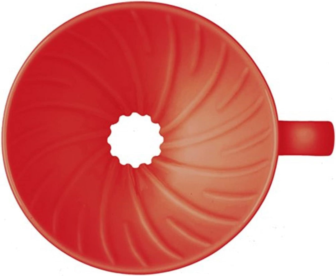 HARIO VDCR-01R V60 Transparenter Kaffee-Tropfer 01 Keramik Rot Kaffee-Tropfer für 1-2 Tassen Rot/Aus