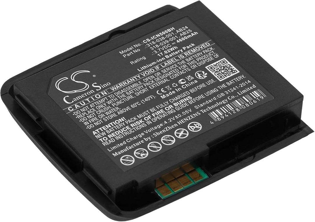 CS-ICN500BH Akku 4600mAh Kompatibel mit [Intermec] CN50, CN51 Ersetzt 318-038-001, 318-039-001, 318-