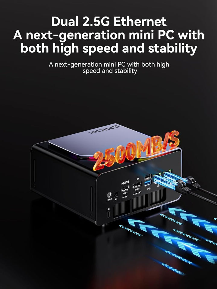 GMKtec Gaming Mini-PC AMD Ryzen 7 H 255 (Upgrade 8745HS) 32 GB DDR5 1 TB SSD, Desktop-Computer 3XM.2