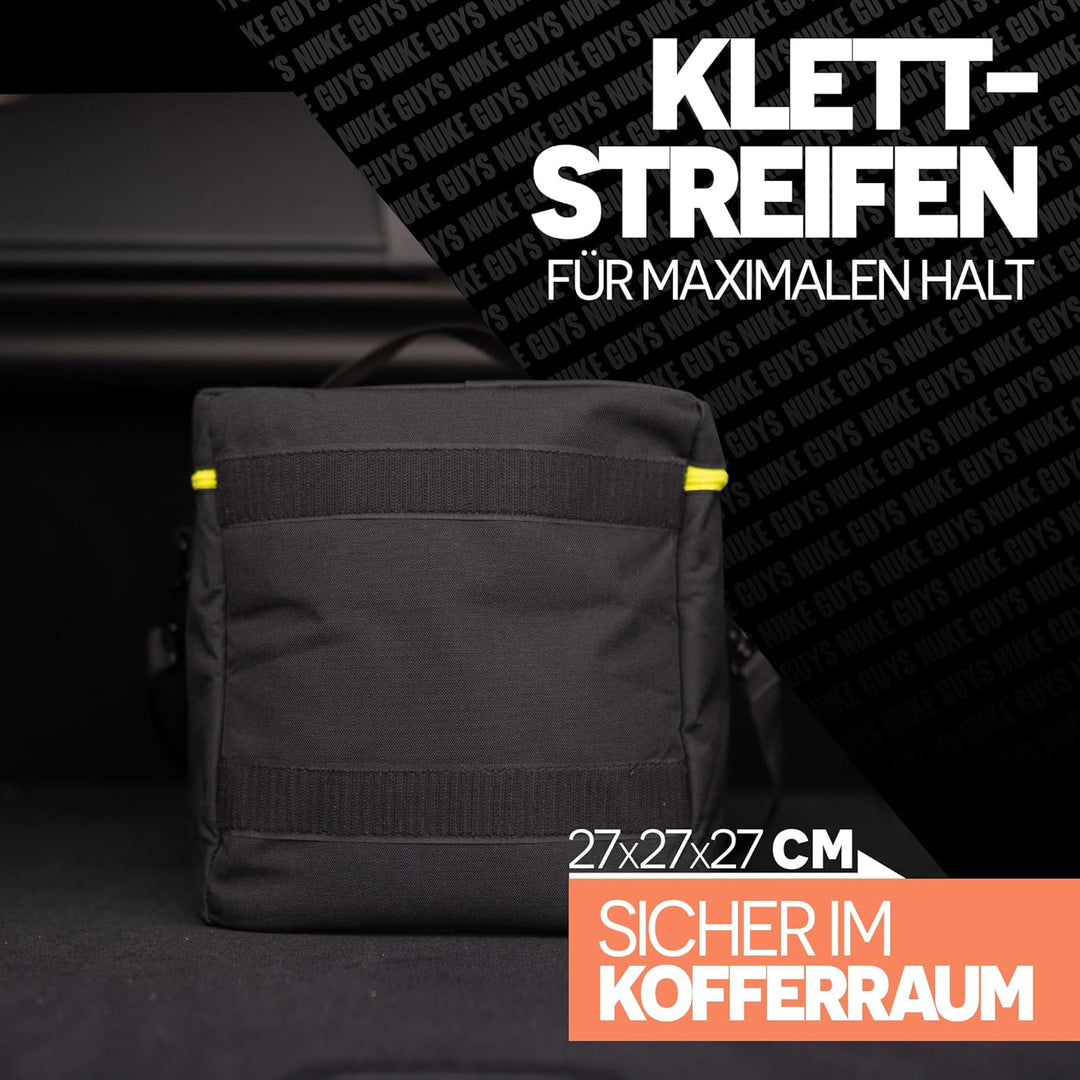 Nuke Guys Detailing Bag Small | Praktische Tasche für den Kofferraum mit Klett für optimale Fixierun
