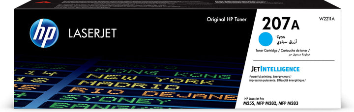 HP 207A (W2211A) Cyan Original Toner für HP Color LaserJet Pro M283 / M282 / M255 Cyan Standard Sing