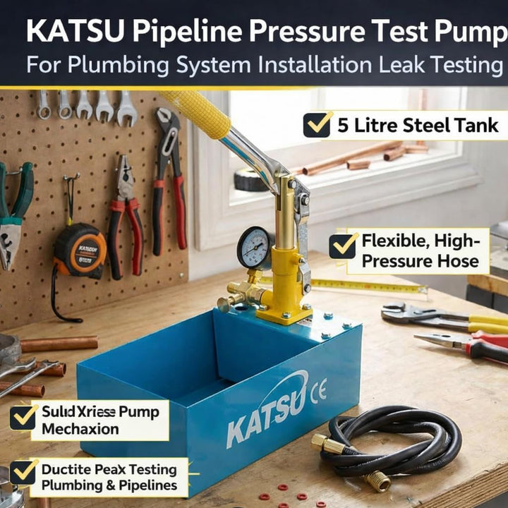KATSU Tools 318927 Wasser Rohr Montage Heizzystem Leck Druck Tester Pumpe