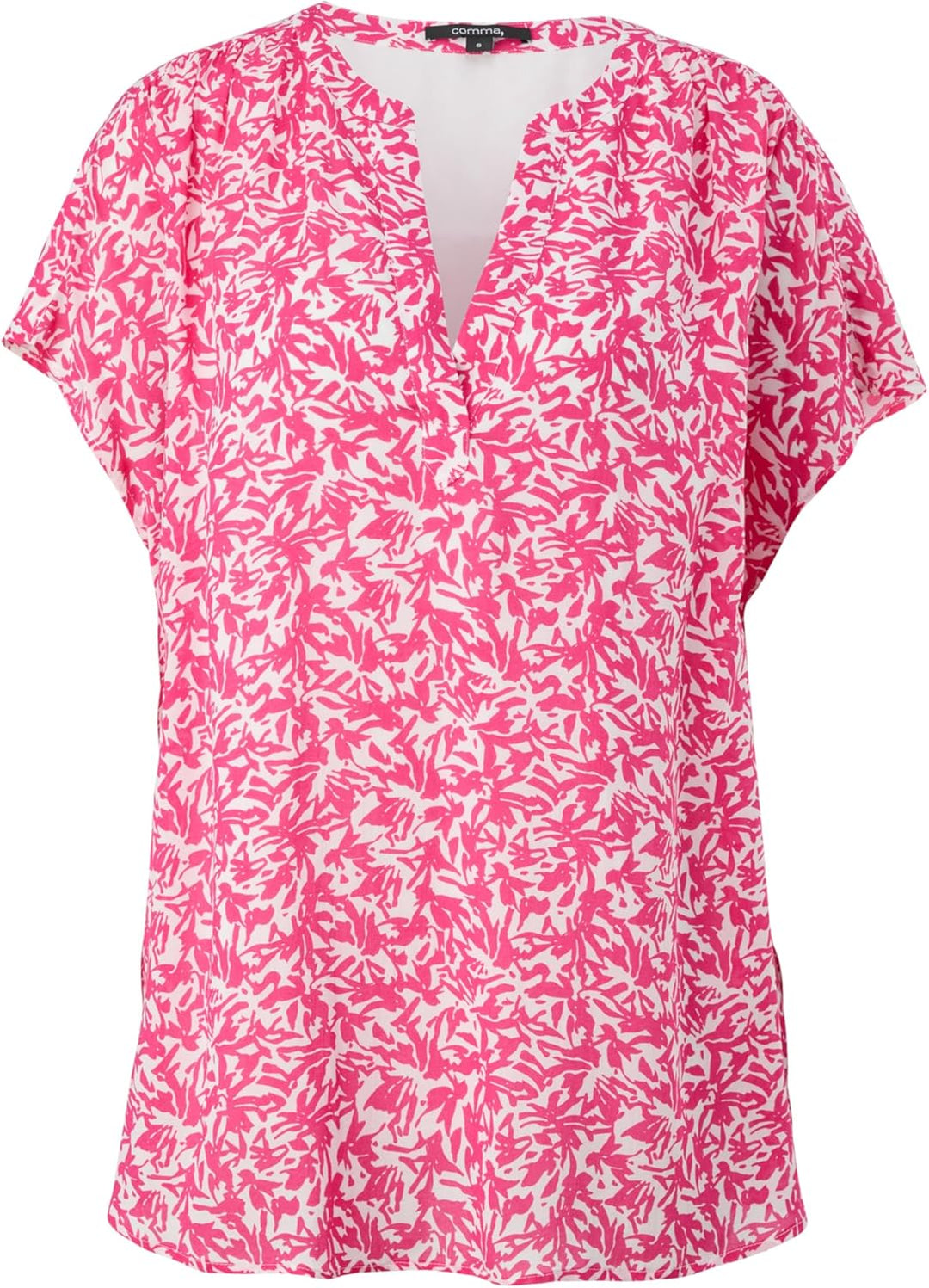 Comma Viskosebluse mit Raffung XS 01b4_weiss, XS 01b4_weiß